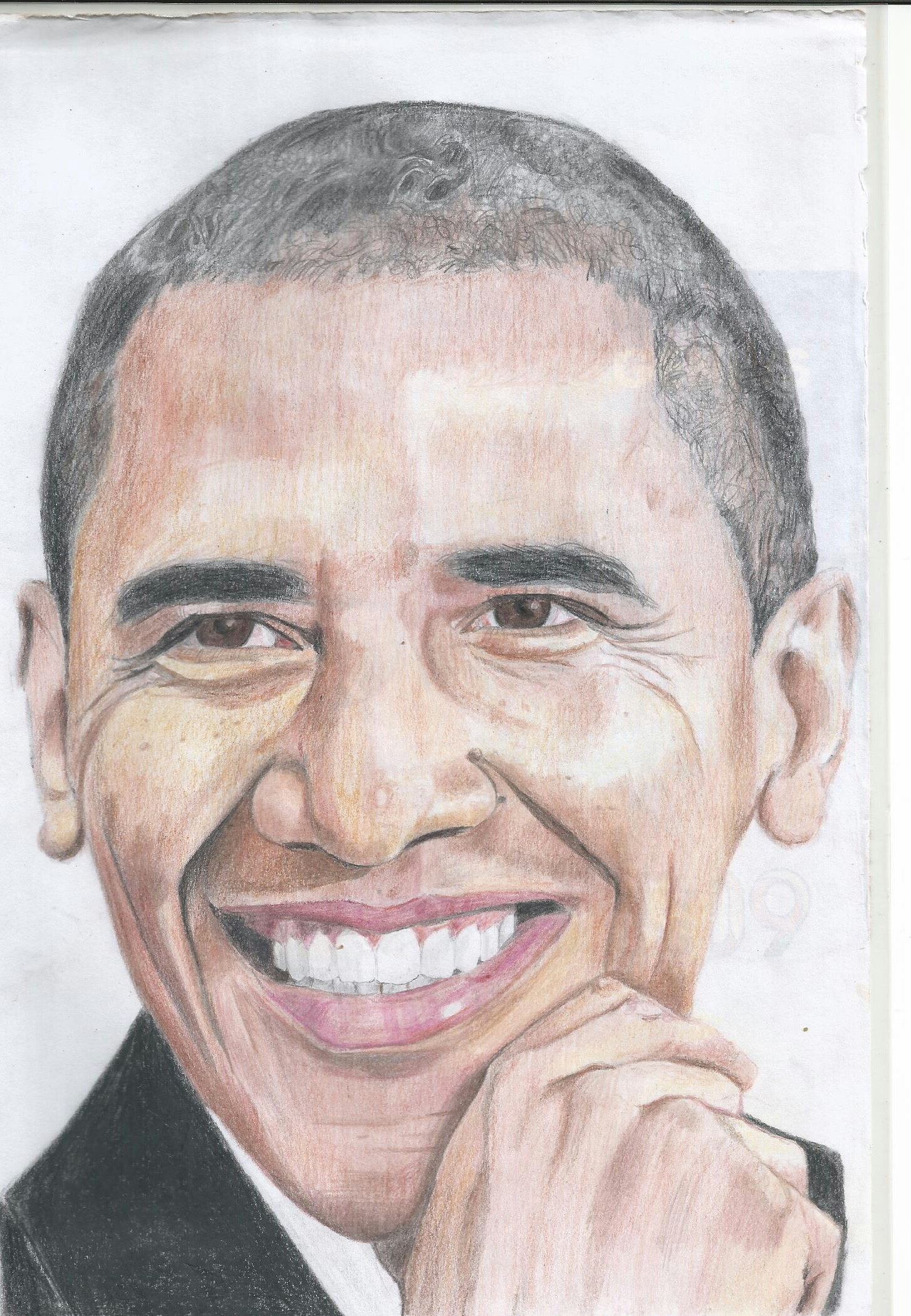 Unique Sketch Drawing Of Obama for Kindergarten